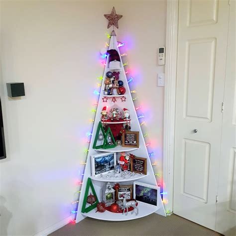 How To Make A Corner Christmas Tree Shelf Unique Creations By Anita