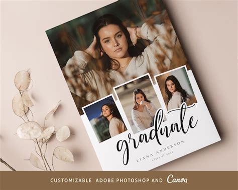 Graduation Announcement Photoshop Card G211 Graduation Announcement