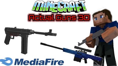 Actual Guns 3d New 3d Guns For Mcpe 2020 Youtube