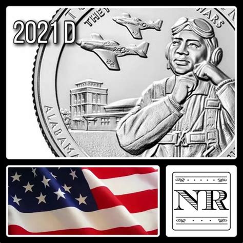 Estados Unidos 25 Cents Año 2021 D Alabama Tuskegee