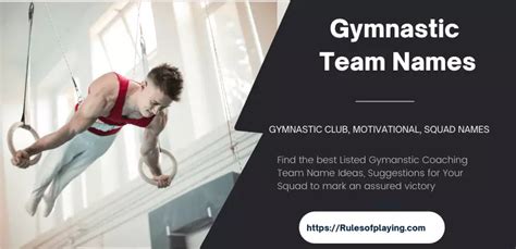 41 Gymnastic Team Names That Are Skills Loaded Rules Of Playing