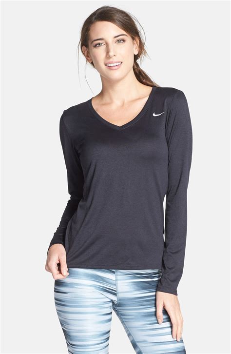 Nike Legend Dri Fit V Neck Long Sleeve Sport Top Nordstrom