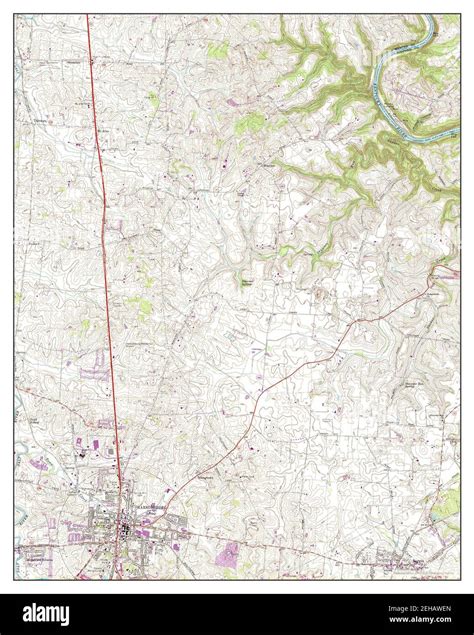 Harrodsburg Kentucky Map 1967 124000 United States Of America By