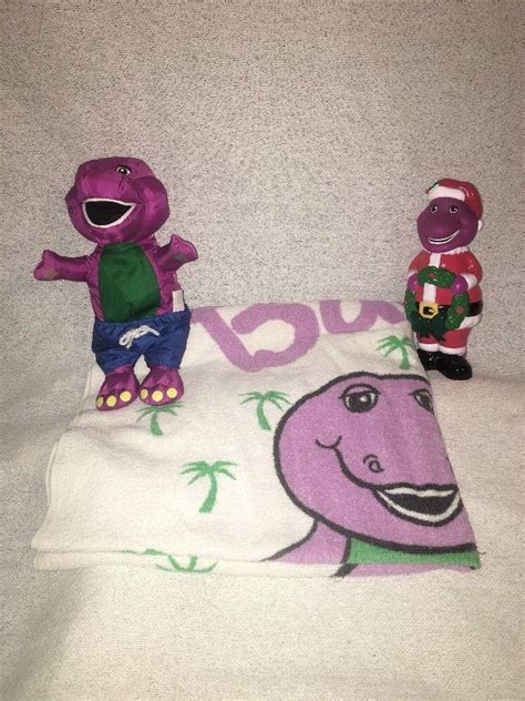 Barney The Purple Dinosaur Bath Time Towel Swim Barney Bubble Barney