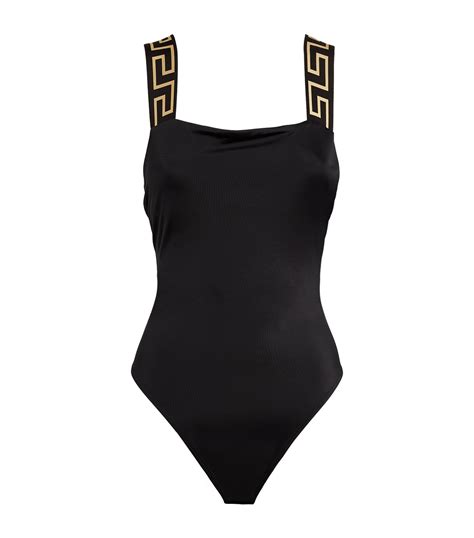 Versace Greca Trim Swimsuit Harrods Us