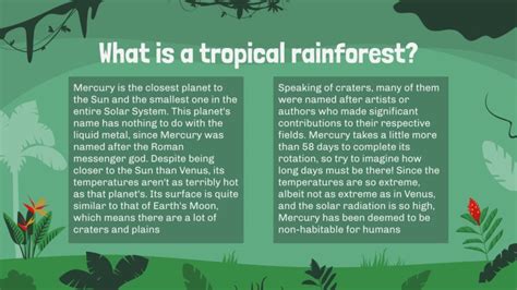 Biology Subject For Elementary Tropical Rainforest Wildlife