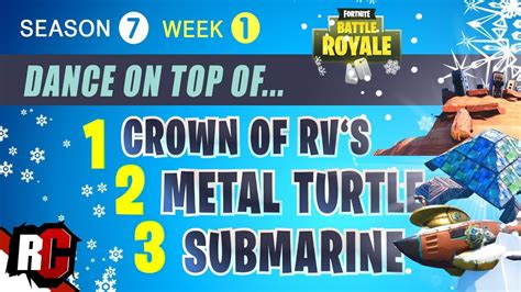 Fortnite Crown Of Rvs Metal Turtle And Submarine Location Season 7