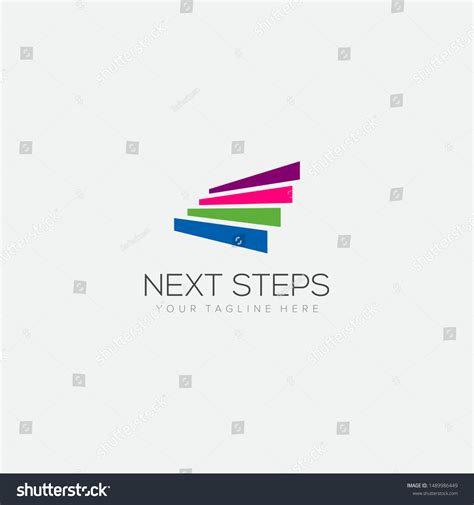 Next Step Logo Success Logo Stock Vector Royalty Free 1489986449