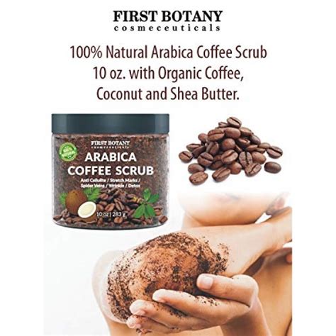 100 natural arabica coffee scrub with organic coffee coconut