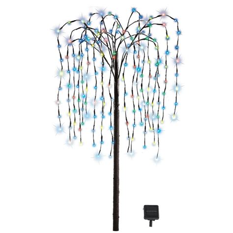 Led Solar Willow Tree Outdoor Solar Tree With Colorful Solar Powered