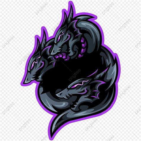 Mascot Logo Three Dragon Transparent Background PNG Images Esport Logo