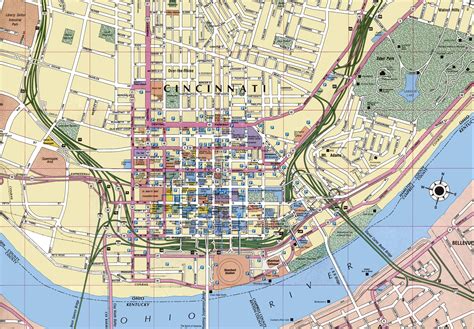 Downtown Cincinnati Old Maps Cincinnati