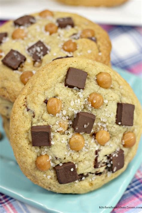 Salted Caramel Chocolate Chunk Cookies Kitchen Fun With My 3 Sons