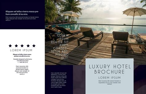 Luxury Hotel Brochure Template Blucactus New York Dallas