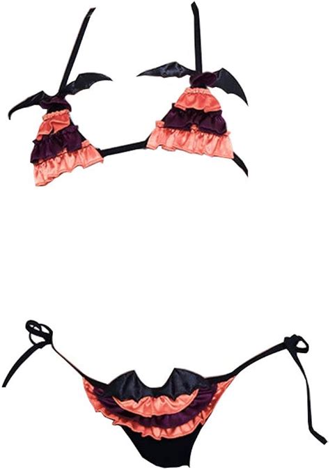 women sexy anime bikini halloween cosplay costumes lingerie bra and panty set dress s0403black