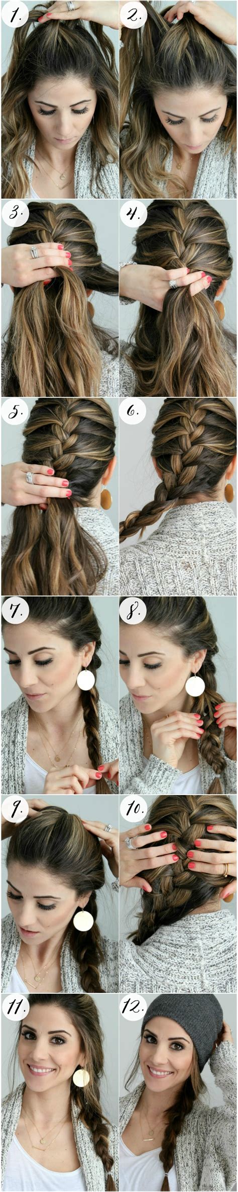 This french braid your hair in 7 simple steps post a cideo or a blog like this about how to make a french braid(suitable for short hair) for these instructions! Simple French Braid Tutorial - Lauren McBride