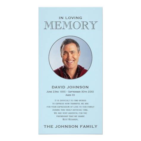 Donation certificate templates are charity certificates which are issued to appreciate the charitable donation of the donor, without cheapening their experience. Pastel Blue Memorial Family Acknowledgement Card | Zazzle