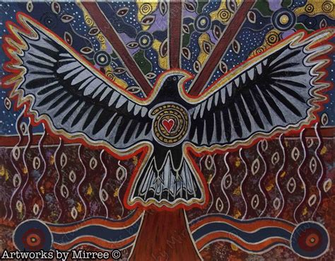 Magpie Dreaming Contempoary Aboriginal Art Original Painting By Mirree