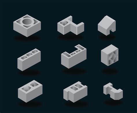 Concrete Block Vector Pack Vector Art And Graphics