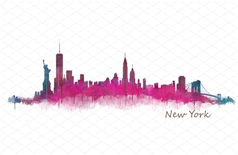 Nyc New York Cityscape Skyline ~ Illustrations ~ Creative Market