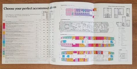Veendam Holland America Cruise Booklet Deck Plan Loaded With