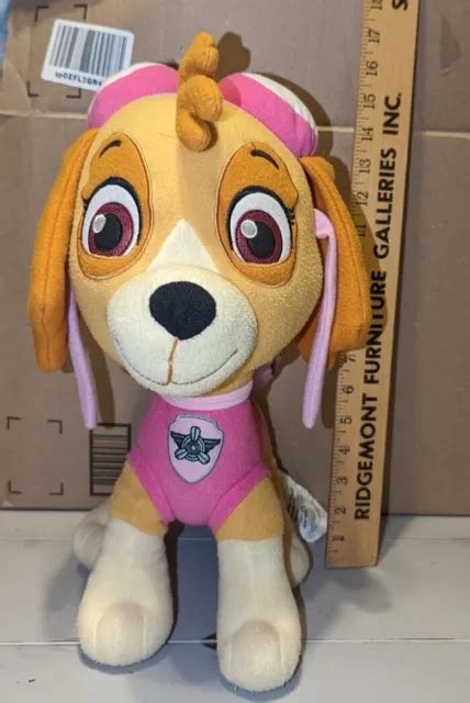 Used Paw Patrol Skye Plush Nickelodeon Stuffed Girl Puppy Dog Pink Sky