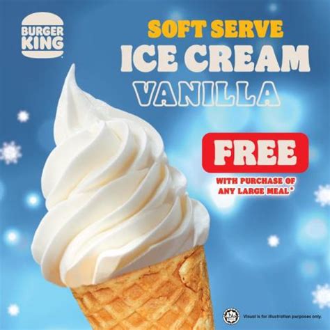 Burger King FREE Soft Serve Ice Cream Vanilla Promotion