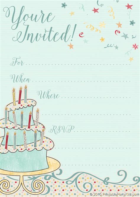 Printable Free Birthday Invitations