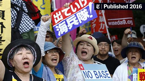 At Okinawa Protest Thousands Call For Removal Of Us Bases The New York Times