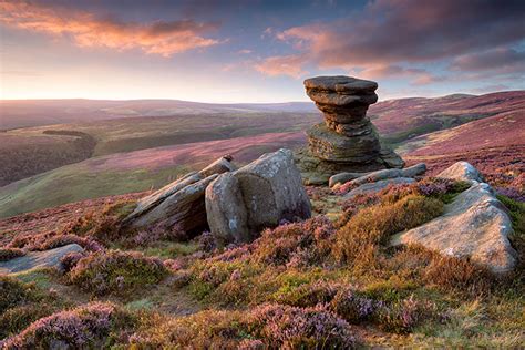 Stunning Sunset Over The Slat Cellar A Weathered Rock Formation On