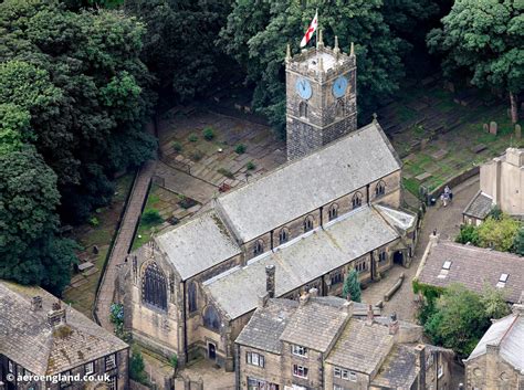 Aeroengland Aerial Photograph Of Howarth Church Yorkshire England Uk