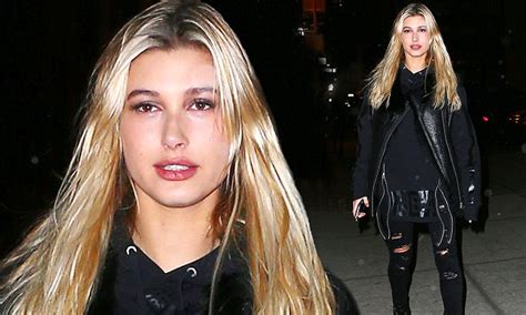 Hailey Baldwin Goes Edgy In Ripped Skinny Jeans As She