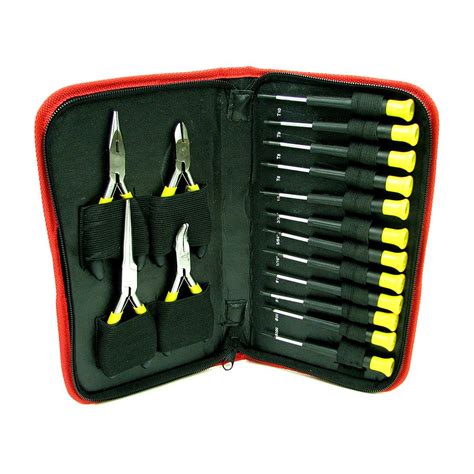 Stalwart 16 Piece Precision Jewelers Tool Set With Case Tools Tool