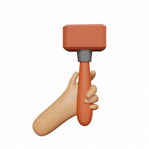 Hand Holding Hammer Repair Construction Tools Building Equipment