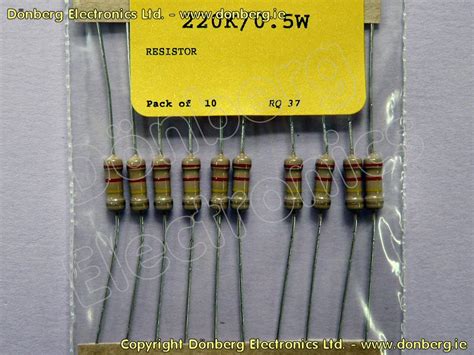 Resistor 220k Ohms 05w Resistor From Dönberg