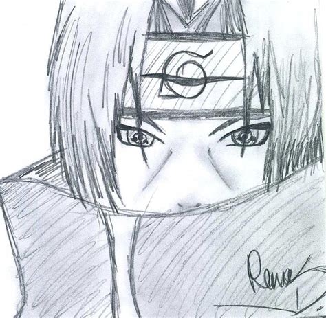 Itachi Sketch By Blackmidnightqueen On Deviantart