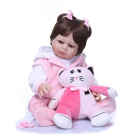 Bebes Reborn 50cm Full Silicone Reborn Baby Girl Dolls Toys Luxury Set
