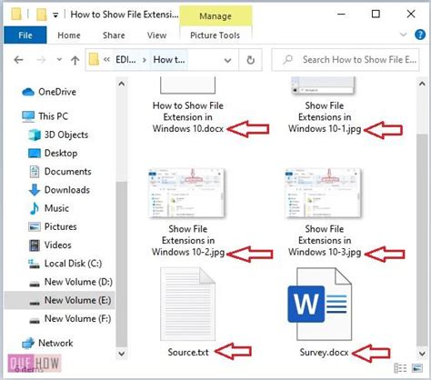 How To Show File Extension In Windows 10 With Pictures Quehow
