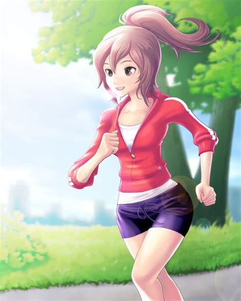 Pin By Tina On Fitness Motivation Anime Girl Sport Girl Sports Anime