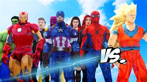 The Avengers Vs Goku Hulk Iron Man Captain America Thor Spider