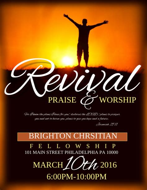 Customize 43630 Revival Flyer Templates Postermywall