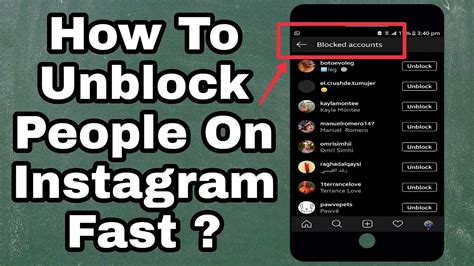 How To Unblock Someone On Instagram How To See Blocked People On