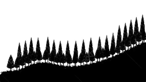 Forest Landscape Silhouette Vector Png Silhouette Forest Plant