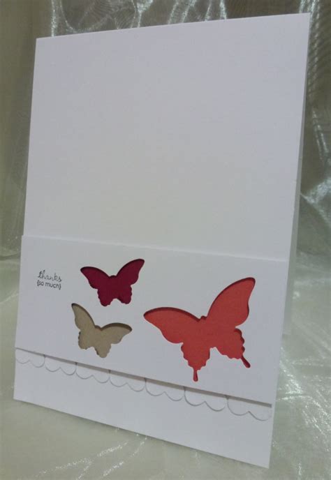 As promised, i have another card for you today showcasing the punches that are part of the stampin' up! Elegant Butterfly, Bitty Butterfly, Small Heart Punches ...