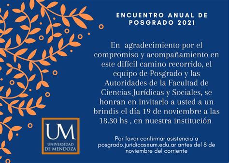 Encuentro Anual De Posgrado 2021 Universidad De Mendoza