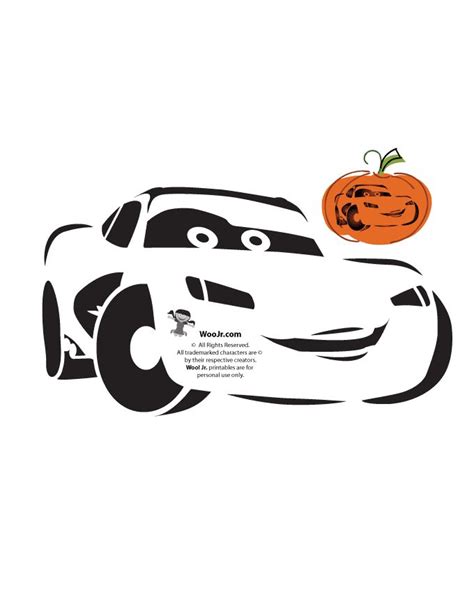 Lightning Mcqueen Cars Pumpkin Stencil Woo Jr Kids Activities