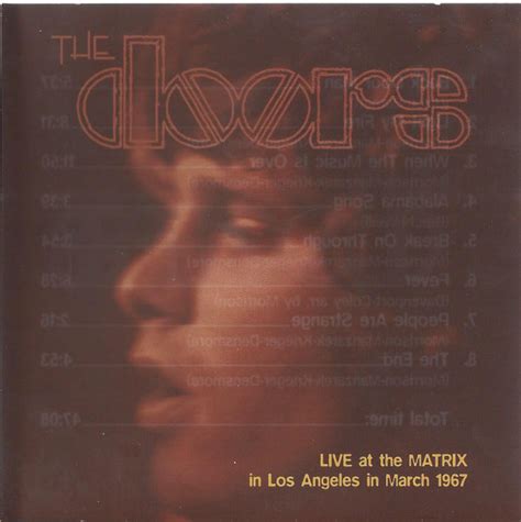 The Doors Live At The Matrix In Los Angeles In March 1967 Cd Discogs