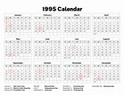 1995 Calendar – Old Calendars