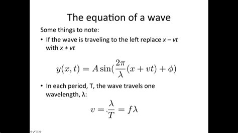 Sinusoidal Wave Equation Youtube