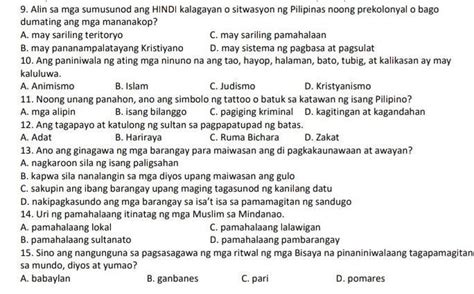 9 Alin Sa Mga Sumusunod Ang Hindi Kalagayan O Sitwasyon Ng Pilipinas